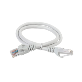 Патч-корд 4 пары, 2хRJ45, 10м, Кат.6, UTP, серый, PVC, ITK PC01-C6U-10M