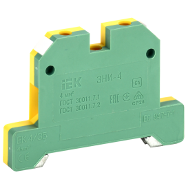 Зажим наборный ЗНИ-4PEN, 4мм2 (JXB-земля), IEK YZN20-004-K52