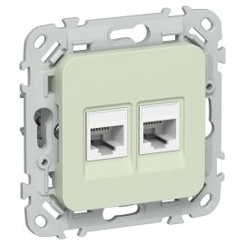 FLITE Розетка 2-местная RJ45/RJ11 категория 5Е/3 UTP РКТ5е/3-2-0-ФлП панг IEK