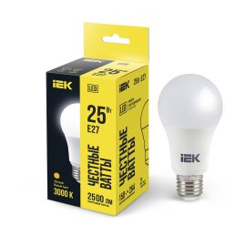 Лампа светодиодная A80 груша 25Вт 230В 3000К E27 IEK