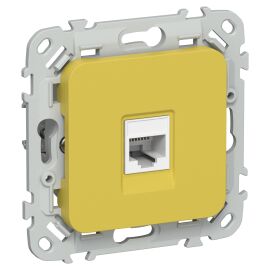 FLITE Розетка компьютерная RJ45 категория 5Е UTP РК5е-1-0-ФлЖК желтый карри IEK