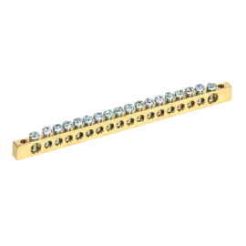 Шина PEN "земля-ноль" 6х9мм 18/2 (18групп/креп по краям), IEK YNN11-18-100