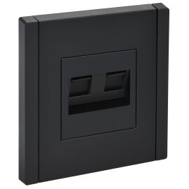 FORTE&PIANO Розетка двойная RJ11+RJ45 кат.5E FP135 черный IEK