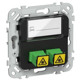 FLITE Розетка 2-местная оптоволоконная РОВ-2-ФлЧ черный IEK