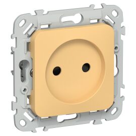 FLITE Розетка без заземления с защитными шторками 10А РСш01-0-ФлЗ золотарник IEK