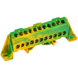 Шина PE "земля" в комб. DIN-изол. "Стойка" 6х9-11-ЖЗ, IEK TF-NN10-11-DP-K52