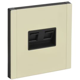 FORTE&PIANO Розетка компьютерная двойная RJ45 кат.5E FP833M металл серый сланец IEK