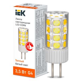 Лампа светодиодная CORN капсула 3,5Вт 230В 3000К керамика G4 IEK