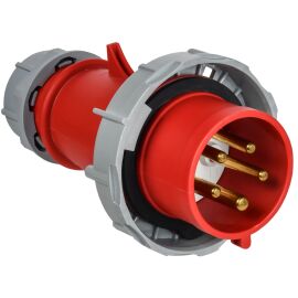 Вилка переносная с ф/и ССИ-0252ф, 32А-6ч, 380В, 3P+PE+N, IP67, IEK PSR02-032-5-6-67