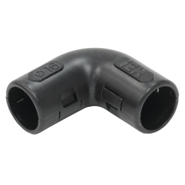 Поворот открывающийся на 90 град. CI25G черный, IEK CTA10D-CIG25-K02-050