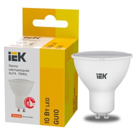 Лампа светодиодная ALFA PAR16 софит 10Вт 230В 3000К GU10 (6шт)IEK