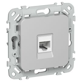 FLITE Розетка телефонная RJ11 категория 3 РТ3-1-ФлА алюминий IEK