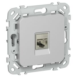 FLITE Розетка компьютерная RJ45 категория 5Е STP РК5е-1-1-ФлА алюминий IEK
