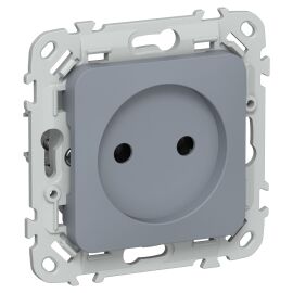FLITE Розетка без заземления без защитных шторок безвинтовое крепление 10А РС01-1-ФлМ маренго IEK