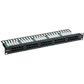 Патч-панель для телефонии 1U, 19", 50хRJ45, кат.3, Krone, GENERICA PP50-1UC03U-K05-G 