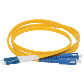 Шнур оптический LC/UPC-SC/UPC, SM, 100м, Duplex, желтый, ITK FPC09-LCU-SCU-C2L-100M