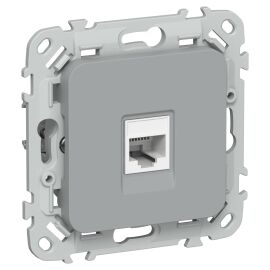 FLITE Розетка компьютерная RJ45 категория 5Е UTP РК5е-1-0-ФлС серый IEK