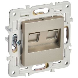 SKANDY Розетка компьютерная двойная RJ45 кат.6 SK-K04Sh шампань IEK