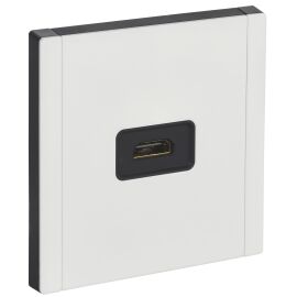 FORTE&PIANO Розетка HDMI FP240M металл белый IEK