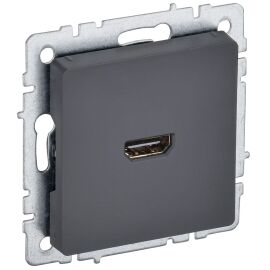 BRITE Розетка HDMI РHDMI-0-БрГ графит IEK