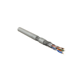 Кабель S/FTP 4 пары, Кат.5e, внутр., 0,48мм, PVC, серый, 305м, HL SFUTP4-C5E-P26-IN-PVC-GY-305
