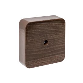 Коробка разветвительная KMP-030-030кг, 2 вводов, 75х75х26мм, темное дерево, EKF plc-kmr-030-030kg-t