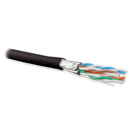 Кабель FTP 4 пары, Кат.6a, внутр., 0,57мм, LSZH, черный, 500м, HL UFTP4-C6A-S23-IN-LSZH-BK-500