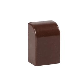 Заглушка 16х16мм, темное дерево, уп.4шт, EKF Plast ecd-16-16x4