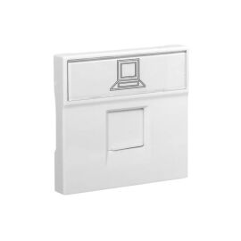 Розетка компьютерная 1хRJ45, кат.5e, 2 модкуля, белая, EKF E2MK015E-135-10