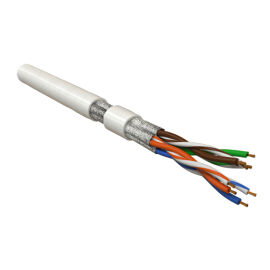 Кабель FTP 4 пары, Кат.6, внутр., 0,48мм, LSZH, белый, 100м, Hyperline UFTP4-C6-P26-IN-LSZH-WH-100