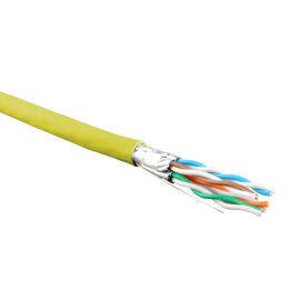 Кабель FTP 4 пары, Кат.6, внутр., 0,55мм, LSZH, желтый, 500м, Hyperline UFTP4-C6-S23-IN-LSZH-YL-500