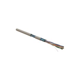 Кабель FTP 4 пары, Кат.5e, внутр., 0,51мм, PVC, серый, 305м, Hyperline FUTP4-C5E-S24-IN-PVC-GY-305