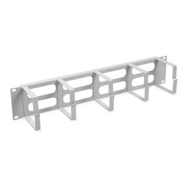 Органайзер горизонтальный 19", 2U, 5 колец, серый, Cabeus JB08-2U-GY