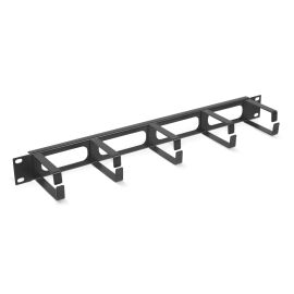 Органайзер горизонтальный 19", 1U, 5 колец, черный, Cabeus JB08-1U-BK 