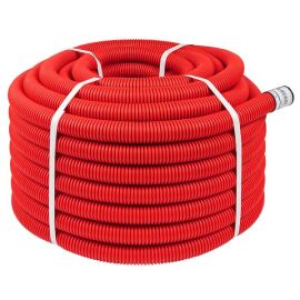 Труба гофрированная двустенная ПНД, d40мм, уп.50м, гибкая, красная, EKF Plast tg2st-40-50m