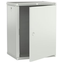 Шкаф настенный 19", 15U, 600х450мм, металл. дверь, серый, LINEA W, ITK LWR3-15U64-MF-2