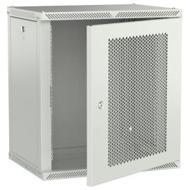 Шкаф настенный 19", 12U, 600х450мм, перф. дверь, серый, LINEA W, ITK LWR3-12U64-PF-2