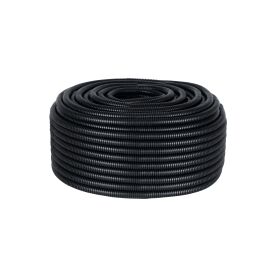 Труба гофрированная ПНД с протяжкой, d50мм, уп.20м, черная, EKF Plast tpnd-50n