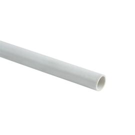 Труба гладкая жесткая ПВХ, d16мм, 2м, уп.50м, белая, EKF Plast trg-16w-2m
