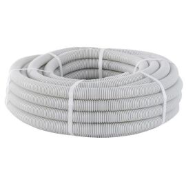 Труба гофрированная ПВХ с протяжкой, d25мм, уп.10м, серая, EKF Plast tg-z-25-10m