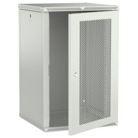 Шкаф настенный 19", 18U, 600х600мм, перф. дверь, серый, LINEA W, ITK LWR3-18U66-PF-2