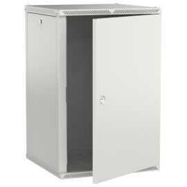 Шкаф настенный 19", 18U, 600х600мм, металл. дверь, серый, LINEA W, ITK LWR3-18U66-MF-2
