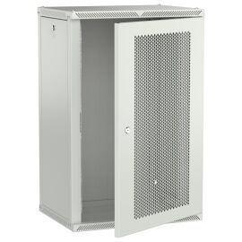 Шкаф настенный 19", 18U, 600х450мм, перф. дверь, серый, LINEA W, ITK LWR3-18U64-PF-2