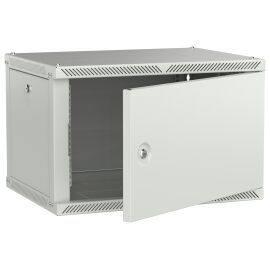 Шкаф настенный 19", 6U, 600х450мм, металл. дверь, серый, LINEA W, ITK LWR3-06U64-MF-2