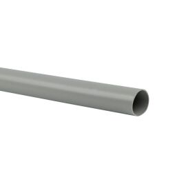 Труба гладкая жесткая ПВХ, d20мм, 2м, уп.50м, серая, EKF Plast trg-20-2m