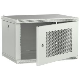 Шкаф настенный 19", 6U, 600х450мм, перф. дверь, серый, LINEA W, ITK LWR3-06U64-PF-2