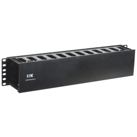 Органайзер горизонтальный 19", 2U, с крышкой, черный, пластик, ITK CO05-2PC