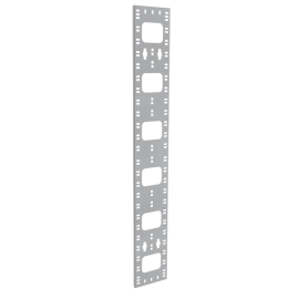 Органайзер вертикальный перфорированный 42U, 150x12мм, серый, металл, ITK CO35-15042-R
