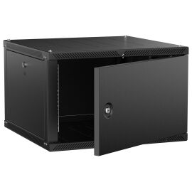 Шкаф настенный 19", 6U, 600х600мм, металл. дверь, черный, LINEA W, ITK LWR5-06U66-MF-2