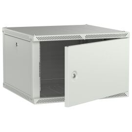 Шкаф настенный 19", 6U, 600х600мм, металл. дверь, серый, LINEA W, ITK LWR3-06U66-MF-2